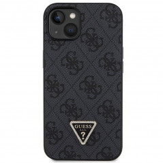 Apple iPhone 13 Hülle Guess Metal Logo Starss Crossbody Elegant  Schwarz