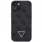 Apple iPhone 13 Hülle Guess Metal Logo Starss Crossbody Elegant  Schwarz