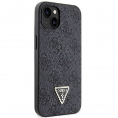 Apple iPhone 13 Hülle Guess Metal Logo Starss Crossbody Elegant  Schwarz