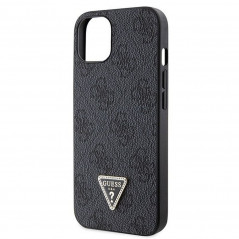 Apple iPhone 13 Hülle Guess Metal Logo Starss Crossbody Elegant  Schwarz