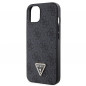Apple iPhone 13 Hülle Guess Metal Logo Starss Crossbody Elegant  Schwarz