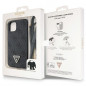 Apple iPhone 13 Hülle Guess Metal Logo Starss Crossbody Elegant  Schwarz