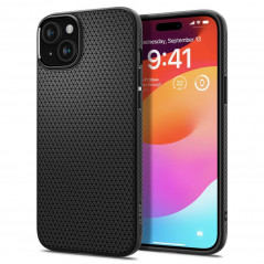 Apple iPhone 15 Hülle Spigen  Liquid Air Matt Schwarz