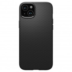 Apple iPhone 15 Plus Hülle Spigen  Liquid Air Matt Schwarz