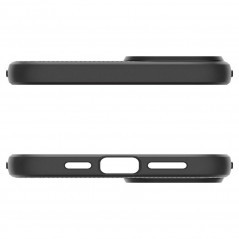 Apple iPhone 15 Plus Hülle Spigen  Liquid Air Matt Schwarz