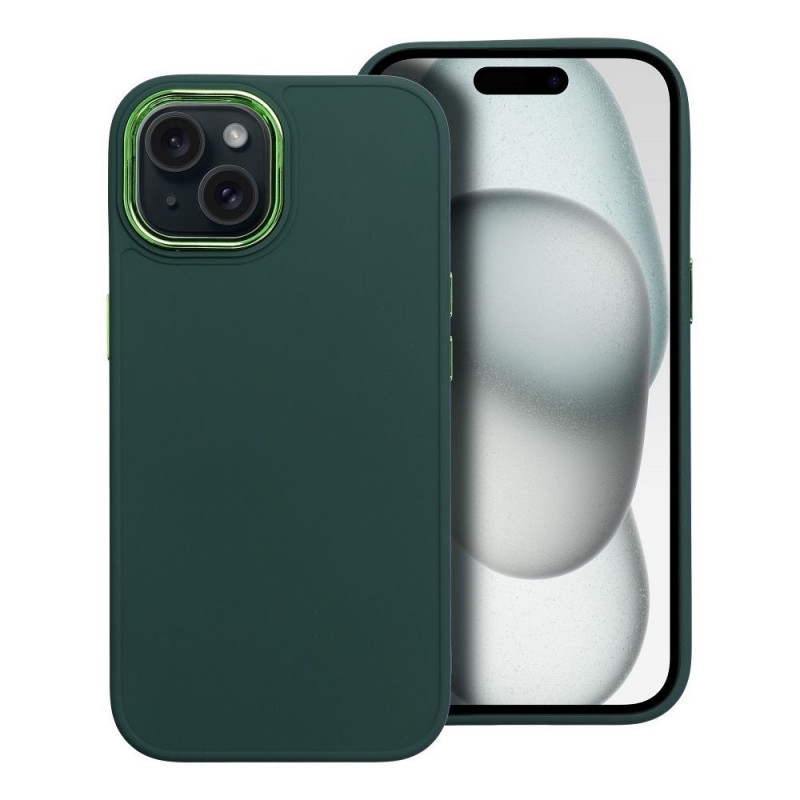 Apple iPhone 15 Hülle FRAME Elegant  Grün