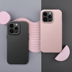 Apple iPhone 15 Pro Hülle Leather Mag Cover Elegant  MagSAFE  Schwarz