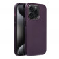 Apple iPhone 15 Pro Hülle Leather Mag Cover Elegant  MagSAFE  Dunkelviolett