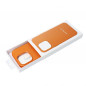 Apple iPhone 15 Plus Hülle Leather Mag Cover Elegant  MagSAFE  Orange