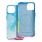 Apple iPhone 15 Hülle Leather Mag Cover Elegant  MagSAFE  Farbspritzer