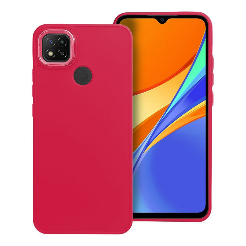 XIAOMI Redmi 9C NFC Hülle FRAME Elegant  Magenta