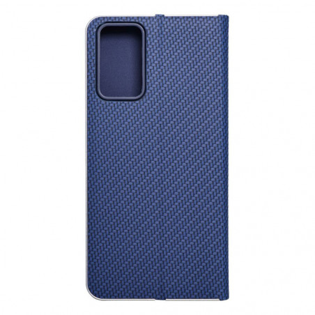 XIAOMI Redmi Note 12s Book Handytaschen LUNA Book Carbon Kohlenstoff-Faser, Elegant  Blau