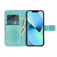 Apple iPhone 15 Pro Max Book Handytaschen MEZZO Book Mandala  Grün