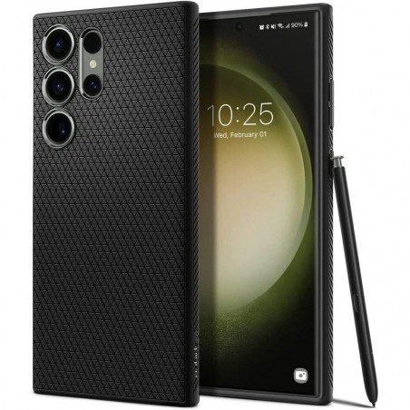 Samsung Galaxy S23 Ultra 5G Hülle Spigen  Liquid Air Matt Schwarz