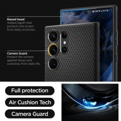 Samsung Galaxy S23 Ultra 5G Hülle Spigen  Liquid Air Matt Schwarz