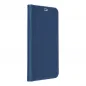 Apple iPhone 15 Pro Book Handytaschen LUNA Book Carbon Kohlenstoff-Faser, Elegant  Blau