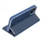 Apple iPhone 15 Pro Book Handytaschen LUNA Book Carbon Kohlenstoff-Faser, Elegant  Blau
