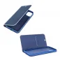 Apple iPhone 15 Pro Book Handytaschen LUNA Book Carbon Kohlenstoff-Faser, Elegant  Blau
