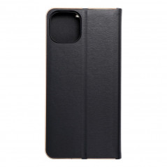 Apple iPhone 15 Plus Book Handytaschen LUNA Book Gold Elegant  Schwarz