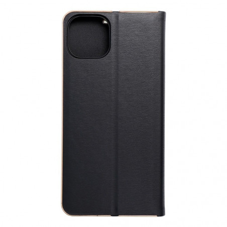 Apple iPhone 15 Plus Book Handytaschen LUNA Book Gold Elegant  Schwarz