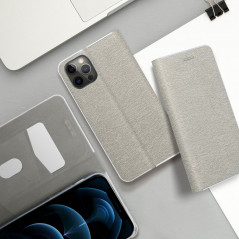 Apple iPhone 15 Pro Max Book Handytaschen LUNA Book Gold Elegant  Silber