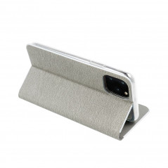 Apple iPhone 15 Pro Max Book Handytaschen LUNA Book Gold Elegant  Silber