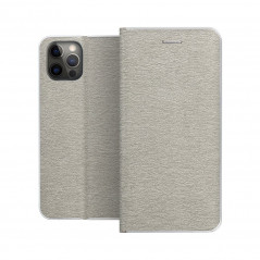 Apple iPhone 15 Pro Max Book Handytaschen LUNA Book Gold Elegant  Silber