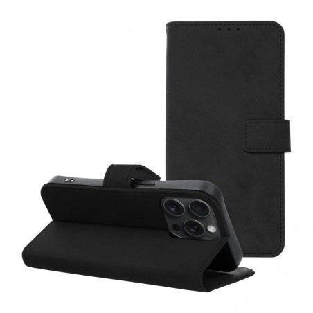Apple iPhone 15 Pro Book Handytaschen TENDER Book Schwarz