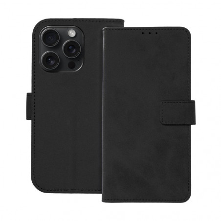 Apple iPhone 15 Pro Book Handytaschen TENDER Book Schwarz