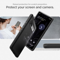 Google Pixel 7a Hülle Spigen  Liquid Air Matt Schwarz