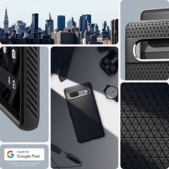 Google Pixel 7a Hülle Spigen  Liquid Air Matt Schwarz