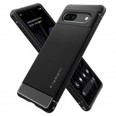 Google Pixel 7a Hülle Spigen Armor Kohlenstoff-Faser, Elegant  Schwarz