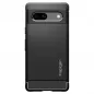 Google Pixel 7a Hülle Spigen Rugged Armor Kohlenstoff-Faser, Elegant  Matt Schwarz