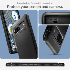 Google Pixel 7a Hülle Spigen Armor Kohlenstoff-Faser, Elegant  Schwarz