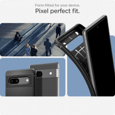 Google Pixel 7a Hülle Spigen Armor Kohlenstoff-Faser, Elegant  Schwarz