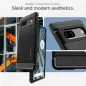 Google Pixel 7a Hülle Spigen Armor Kohlenstoff-Faser, Elegant  Schwarz