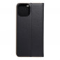 Apple iPhone 15 Book Handytaschen LUNA Book Gold Elegant  Schwarz