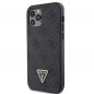 Apple iPhone 12 Hülle Guess Metal Logo Starss Crossbody Elegant  Schwarz