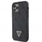 Apple iPhone 12 Hülle Guess Metal Logo Starss Crossbody Elegant  Schwarz