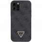 Apple iPhone 12 Hülle Guess Metal Logo Starss Crossbody Elegant  Schwarz