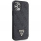 Apple iPhone 12 Hülle Guess Metal Logo Starss Crossbody Elegant  Schwarz