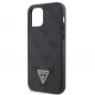 Apple iPhone 12 Hülle Guess Metal Logo Starss Crossbody Elegant  Schwarz