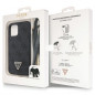 Apple iPhone 12 Hülle Guess Metal Logo Starss Crossbody Elegant  Schwarz