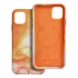Apple iPhone 11 Hülle Leather Mag Cover Elegant  MagSAFE  Orange Spritzer