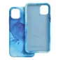 Apple iPhone XS Max Hülle Leather Mag Cover Elegant  MagSAFE  Blau Spritzer