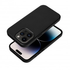 Apple iPhone 14 Plus Hülle Leather Mag Cover Elegant  MagSAFE  Schwarz
