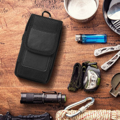 Apple iPhone 11 Universaletui, Flip Handytaschen Vertical Belt Holster OXFORD Schwarz
