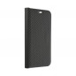 Samsung Galaxy A03 Book Handytaschen LUNA Book Carbon Kohlenstoff-Faser, Elegant  Schwarz