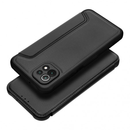 Samsung Galaxy A03 Book Handytaschen Razor Book Kohlenstoff-Faser, Kohlenstoffmuster  Schwarz