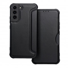 Samsung Galaxy S22 Plus Book Handytaschen Razor Book Kohlenstoff-Faser, Kohlenstoffmuster  Schwarz